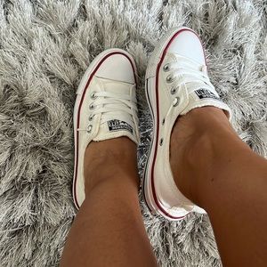 White Flat Converse Sneakers